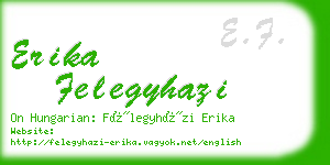 erika felegyhazi business card